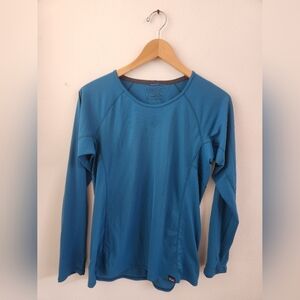Patagonia Women's Lightweight Capilene Baselayer Long Sleeve Shirt Blue Medium